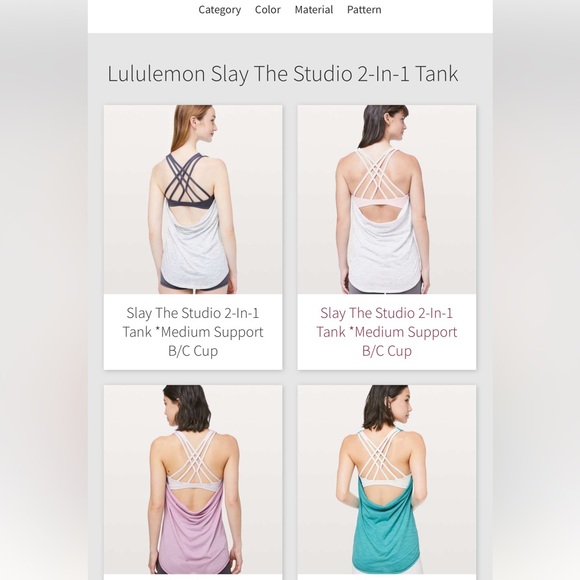 Lululemon Slay The Studio 2-In-1 Tank, size 6 - Picture 3 of 8